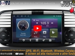 WITSON FIAT 500 2010-2015 TELAS GPS VIDEO DE RÁDIO ESTEREOFÔNICO do JOGADOR de MULTIMÉDIOS do CARRO de Android AUTO (T8779B)